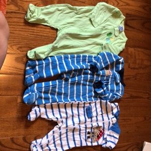 0-3 mo footed pajamas